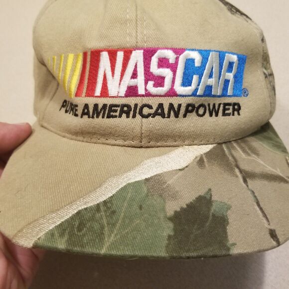 Vintage Nascar Pure American Power Snapback Hat Cap Realtree Camo Big Logo KUDZU - Picture 2 of 8